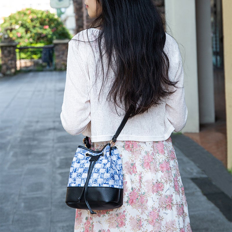 Korean Style Women'S Small Bags, Printed Bucket Bags, Niche Ins Shoulder Crossbody Bags - Image 3