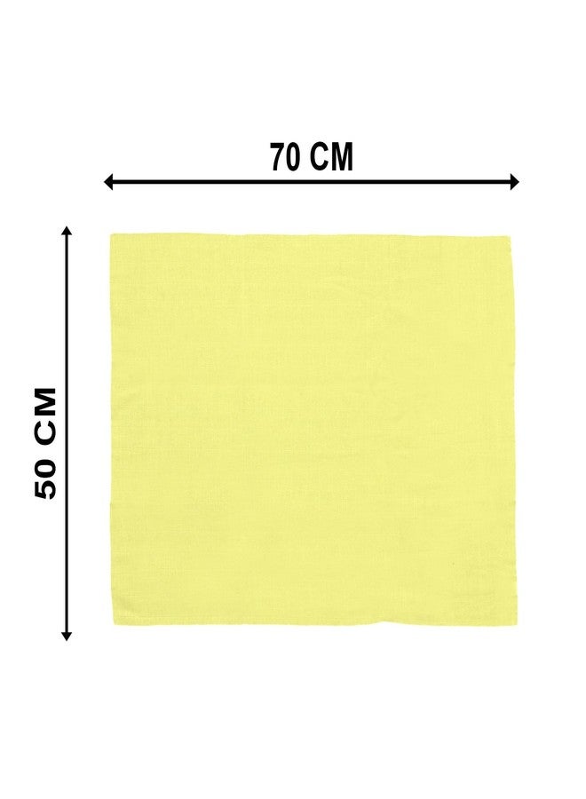 Lula Cotton Muslins Baby Towel-(Pack of 5)-50 CM x 70 CM -Yelloww - Image 3
