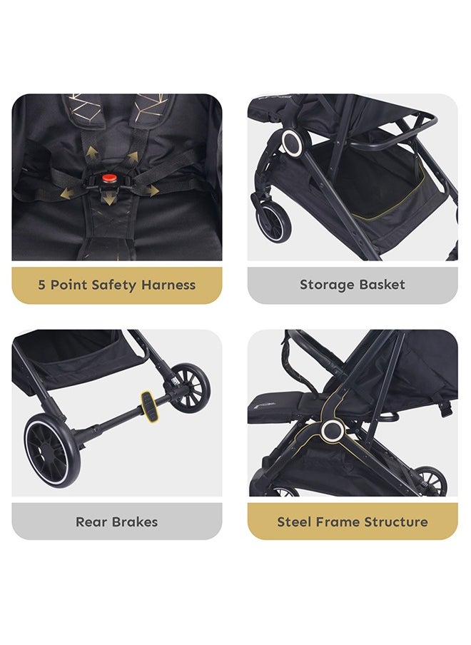 BABYCARA - Ultra Lightweight Compact Folding Travel Cabin Stroller For Baby With Bottle Holder And Extra Mattress - Image 1