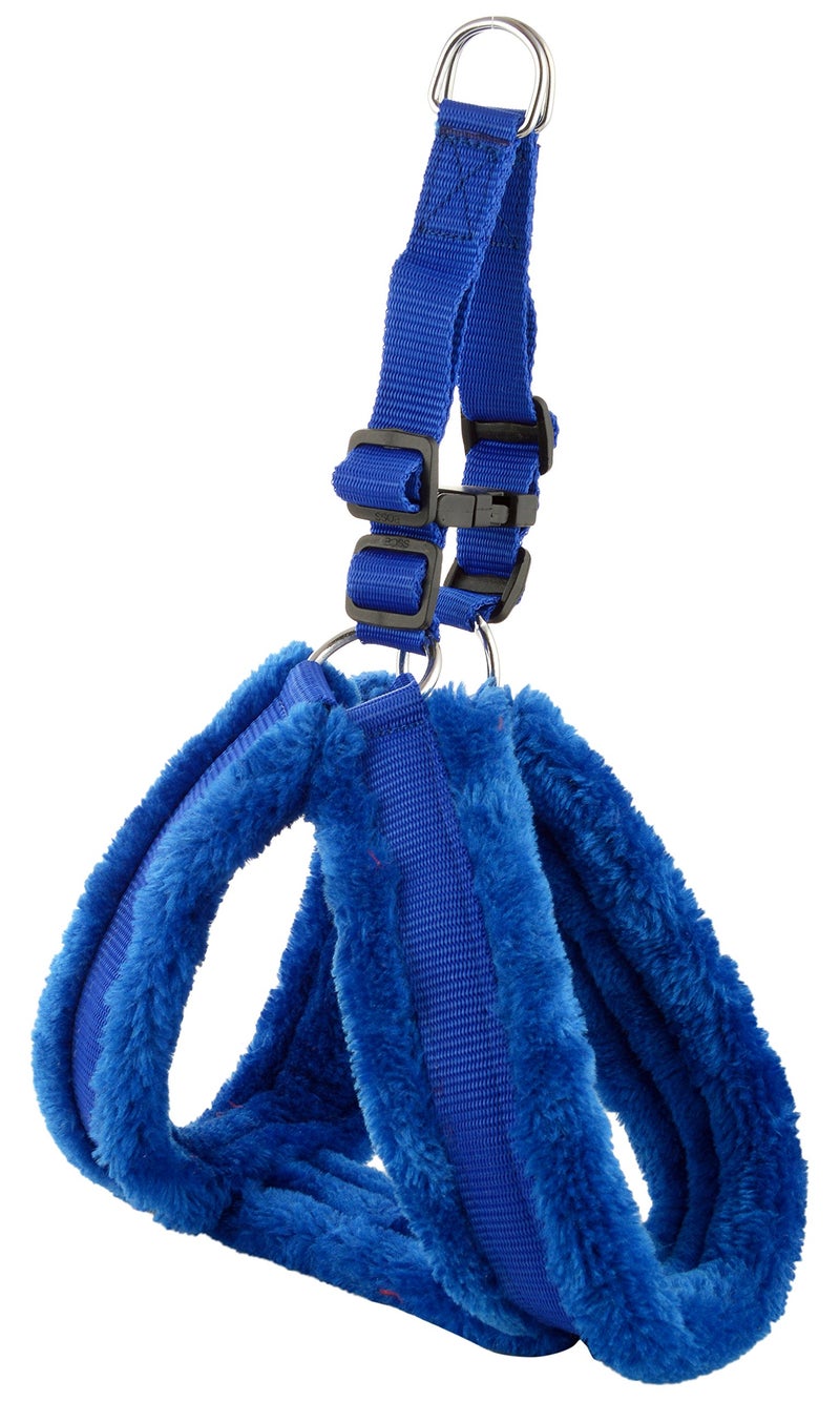 Skora Fancy Nylon Blue Fur 1.25 Inch Large Dog Harness, Dog Collar & Leash (Chest Size : 28-34 inch) - Image 4