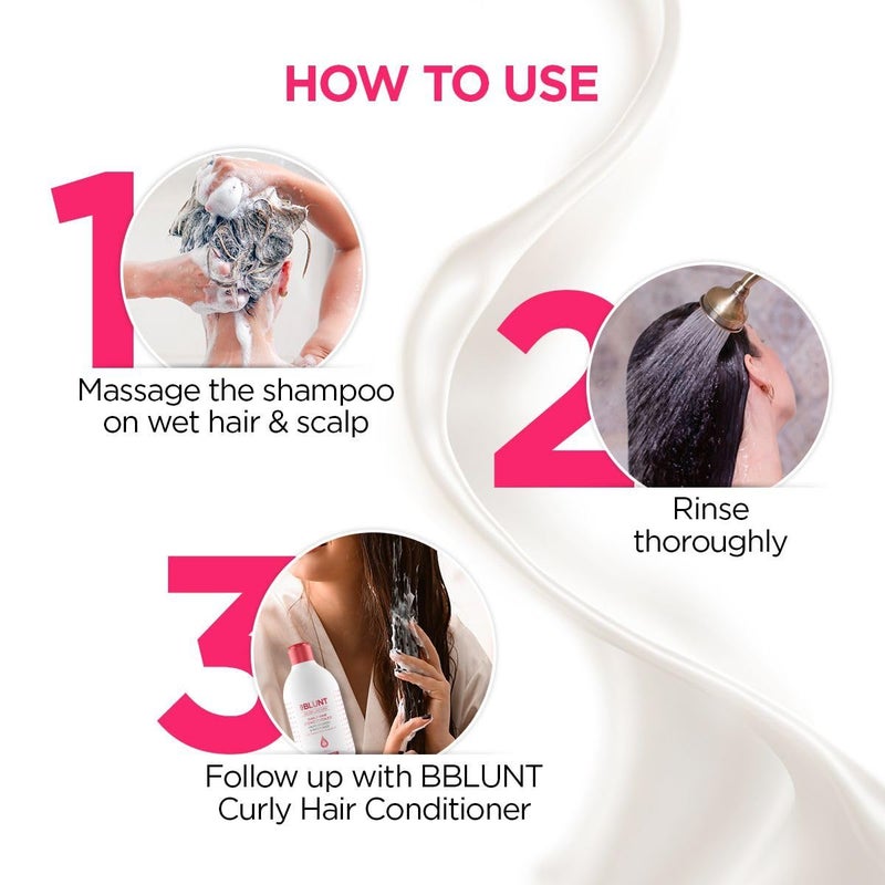 BBLUNT Bblunt Curly Hair Shampoo Conditioner Combo Deeply Nourishes Reduces Dryness Frizz For Men Women 300 ml 250 g - Image 5