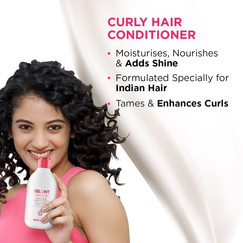 BBLUNT Bblunt Curly Hair Shampoo Conditioner Combo Deeply Nourishes Reduces Dryness Frizz For Men Women 300 ml 250 g - Image 4