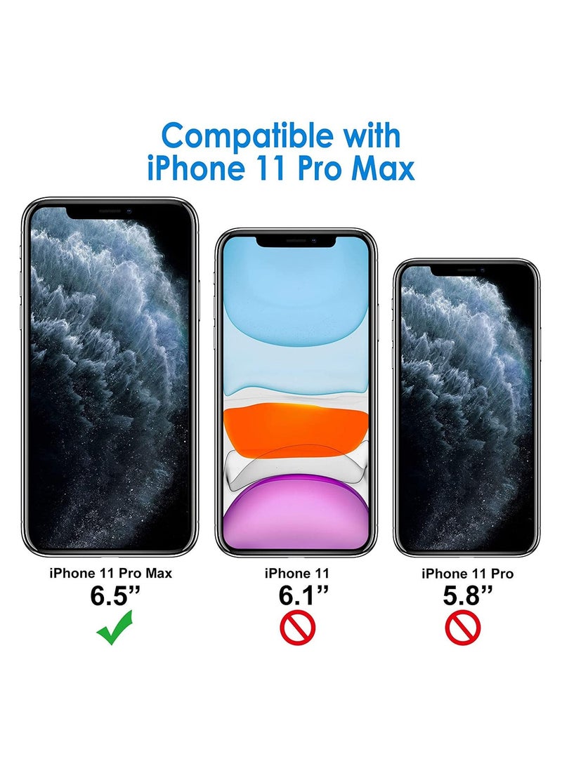 جي تيك جراب JETech لهاتف iPhone 11 Pro Max (2019) ، 6.5 بوصة ، غطاء ممتص للصدمات ، ظهر شفاف مضاد للخدش ، HD شفاف - Image 2