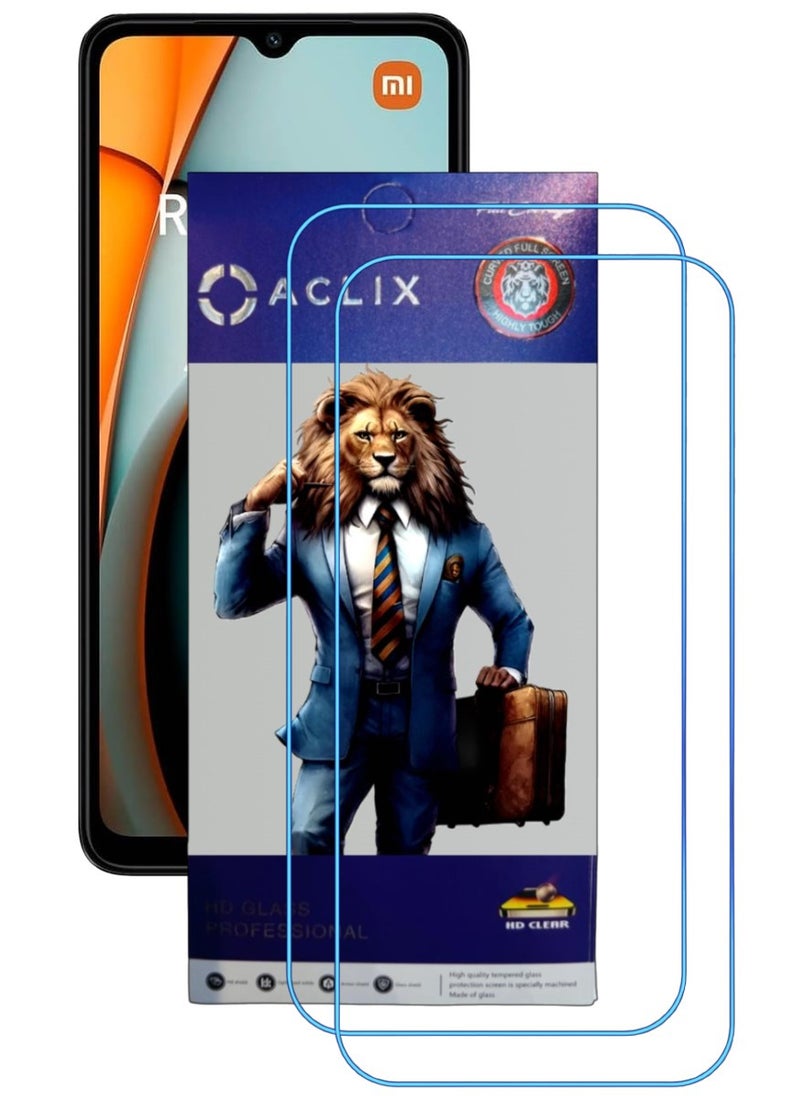 ACLIX 2 Pieces Antistatic ESD Dustproof Premium Quality High Definition Clear Tempered Glass Screen Protector Designed For Xiaomi Redmi A3 - Image 1