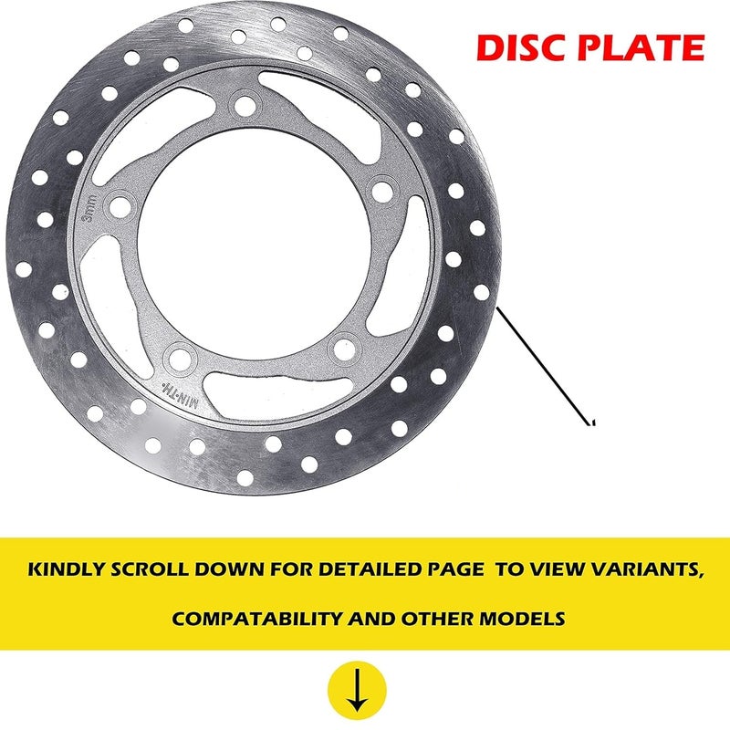 VTRUST Rear Brake Disc Compatible for Bajaj Pulsar 135 | OEM Replacement Brake Rotor Plate | Precision Fit, Durable & Fade-Resistant (Rear) - Image 2