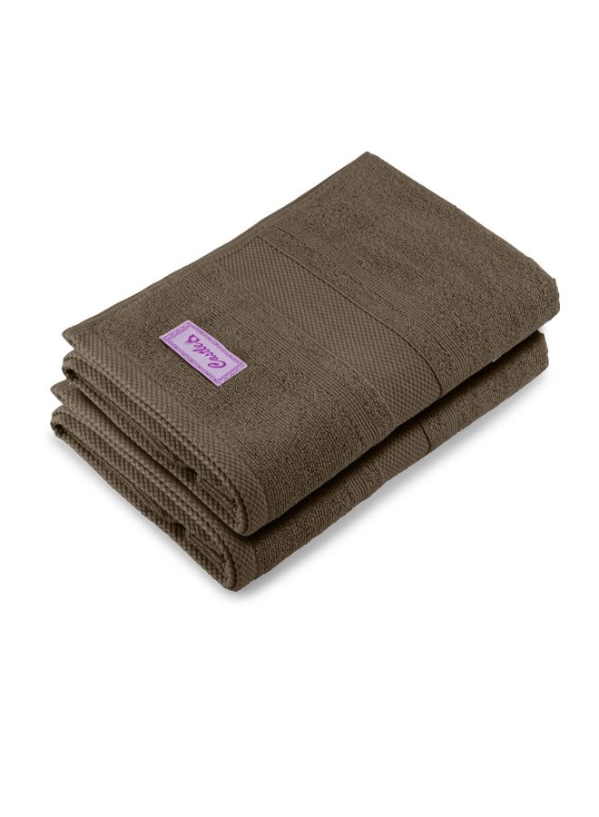 BYFT Home Castle (Beige) Premium Cotton Bath Towel (70 X 140 Cm-Set Of 2) Highly Absorbent, High Quality Bath Linen With Diamond Dobby 550 Gsm - Image 3