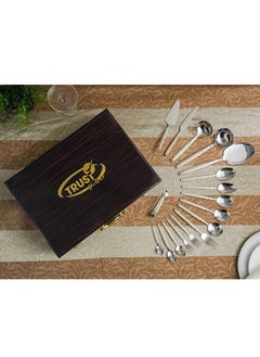 Trust 86-Piece Stainless Steel Cutlery Set Silver/Gold, Service for 12  - Image 2