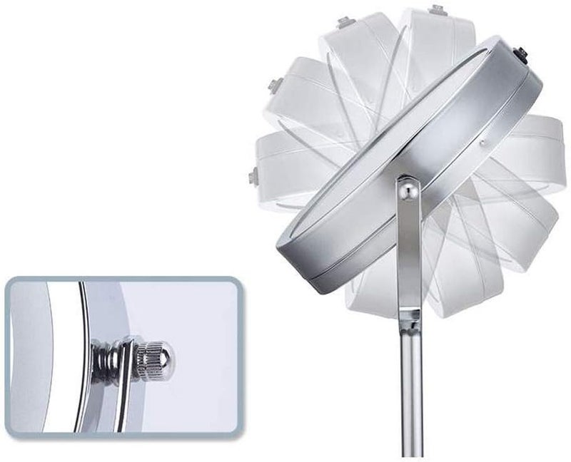 Magnifying Mirror With Light 10x Magnification Lighted Makeup Mirror 7 Inch Lighted Vanity Mirror LED Natural White Light Double Sided With Stand (Color : Silver Size : 7") - Image 1