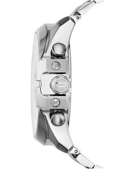 DIESEL Men's Mega Chief Round Shape Stainless Steel Chronograph Wrist Watch 54 mm - Silver - DZ4328  - Image 4