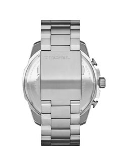 DIESEL Men's Mega Chief Round Shape Stainless Steel Chronograph Wrist Watch 54 mm - Silver - DZ4328  - Image 2
