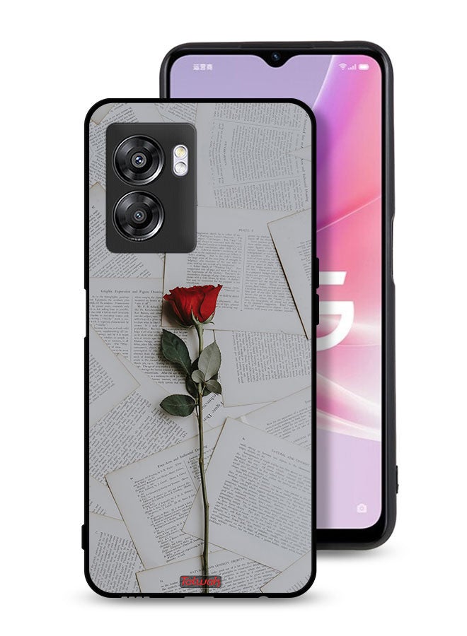 Tolwak Oppo A57 5G Protective Case Cover Rose On Papers - Image 1
