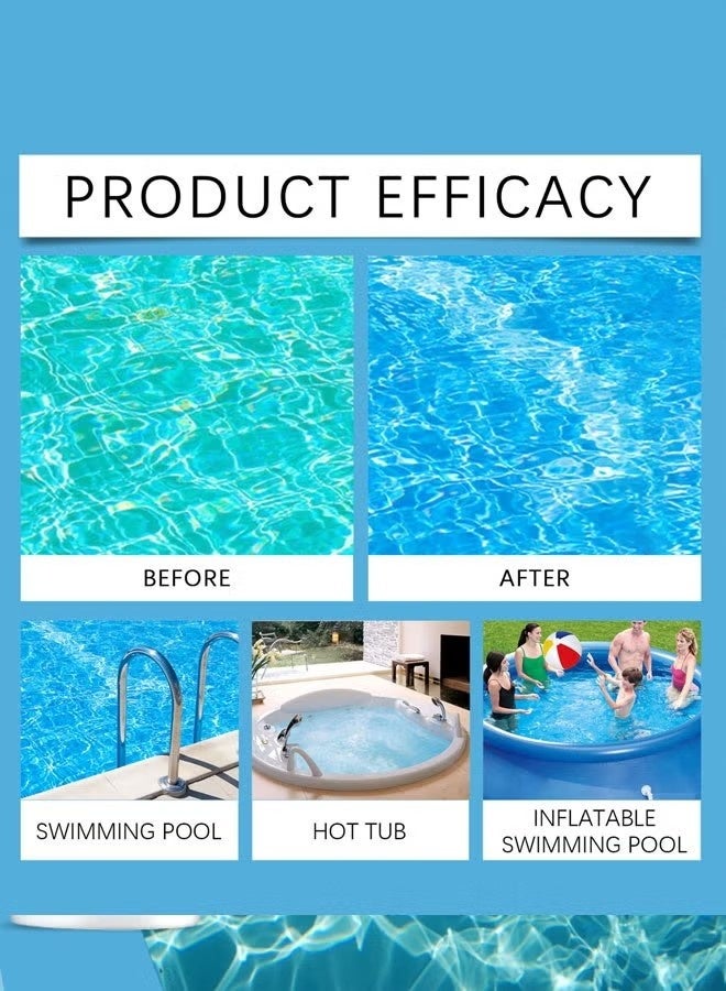 الضفدع الحقيقي مجموعة موزع أقراص تنقية حمامات السباحة مع عوامة تنظيف حمامات السباحة، 200 جرام - Image 3