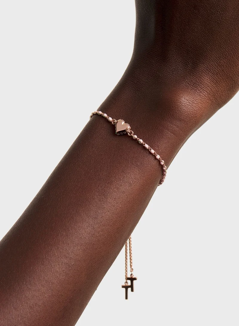 Ted Baker Sarsa Sparkle Heart Enamel Chain Bracelet