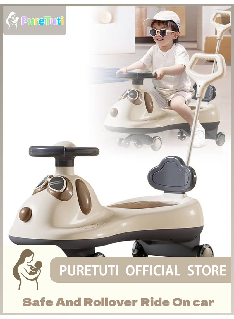 طفل نقي سيارة ركوب للأطفال، سيارة هزازة مع عجلة LED من البولي يوريثان، إضاءة وموسيقى، سيارة متأرجحة للأطفال، سيارة ركوب للأطفال مع صندوق تخزين للأطفال من سن 2 إلى 8 سنوات - Image 1