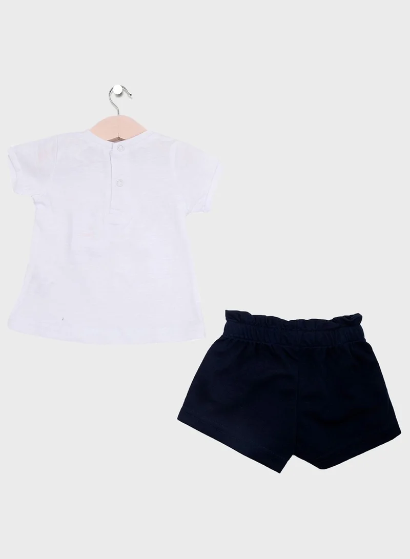 Babybol Infant Graphic T-Shirt & Shorts Set