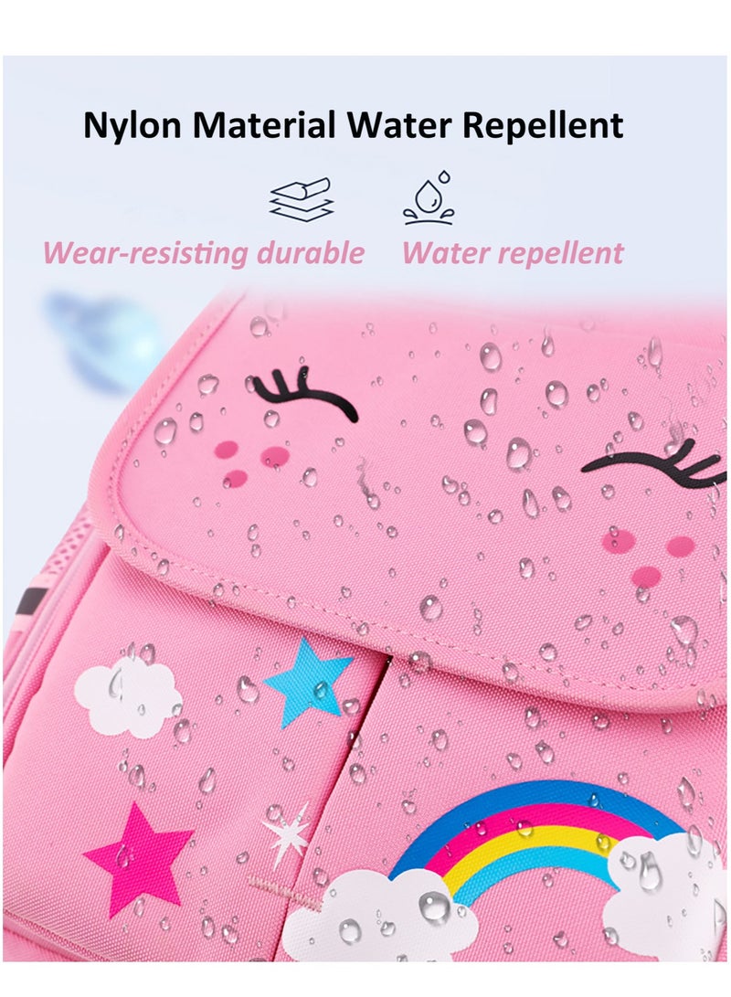 حقيبة ظهر مدرسية بعجلات للأطفال، حقيبة سفر بعجلات مقاومة للماء بسعة كبيرة للطلاب الابتدائيين والبنات والأولاد - Image 4