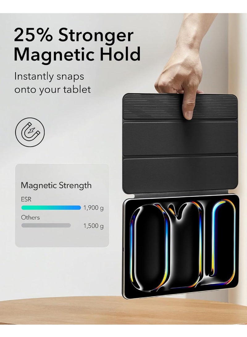 Rock Pow Case For iPad Pro 13 Inch Case M4(2024) Powerful Magnetic Attachment Slim Trifold Stand Case Supports Pencil Pro and Pencil(USB-C) Auto Wake/Sleep Durable Protection Rebound Series - Image 4