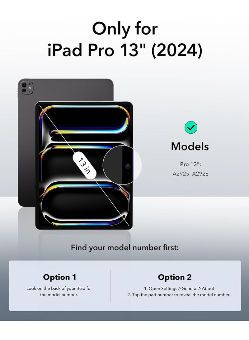 Rock Pow Case For iPad Pro 13 Inch Case M4(2024) Powerful Magnetic Attachment Slim Trifold Stand Case Supports Pencil Pro and Pencil(USB-C) Auto Wake/Sleep Durable Protection Rebound Series - Image 2