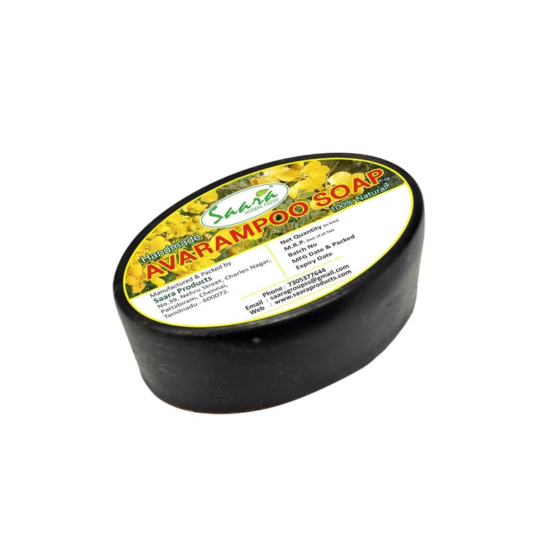 VS Products Handmade Herbal Avarampoo Soap 90g Pack of 8 For Removes Dark Spots Pigmentation And Uneven Skin Tone Pack of 8 - Image 2