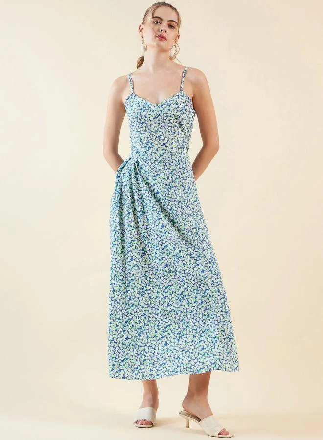 Freehand Women Flared Casual Ditsy Print Maxi Dress