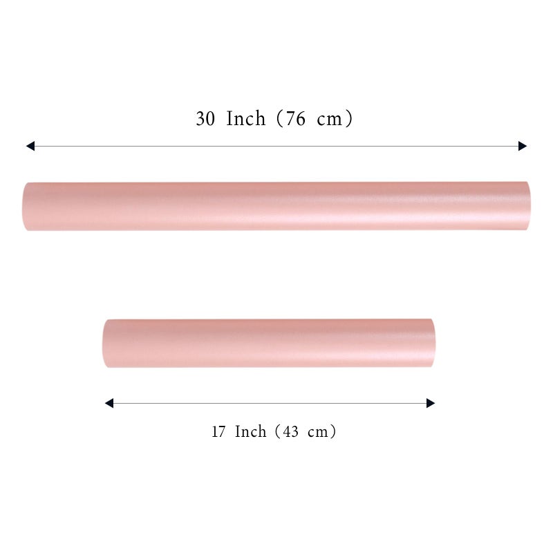 LaRibbons Pink Wrapping Paper, Mini Roll-17 Inch x 33 Feet, Solid Color Pearly-Lustre Gift Wrapping Paper Rolls for Wedding, Valentine's Day, Birthday, Bridal Shower - Image 2