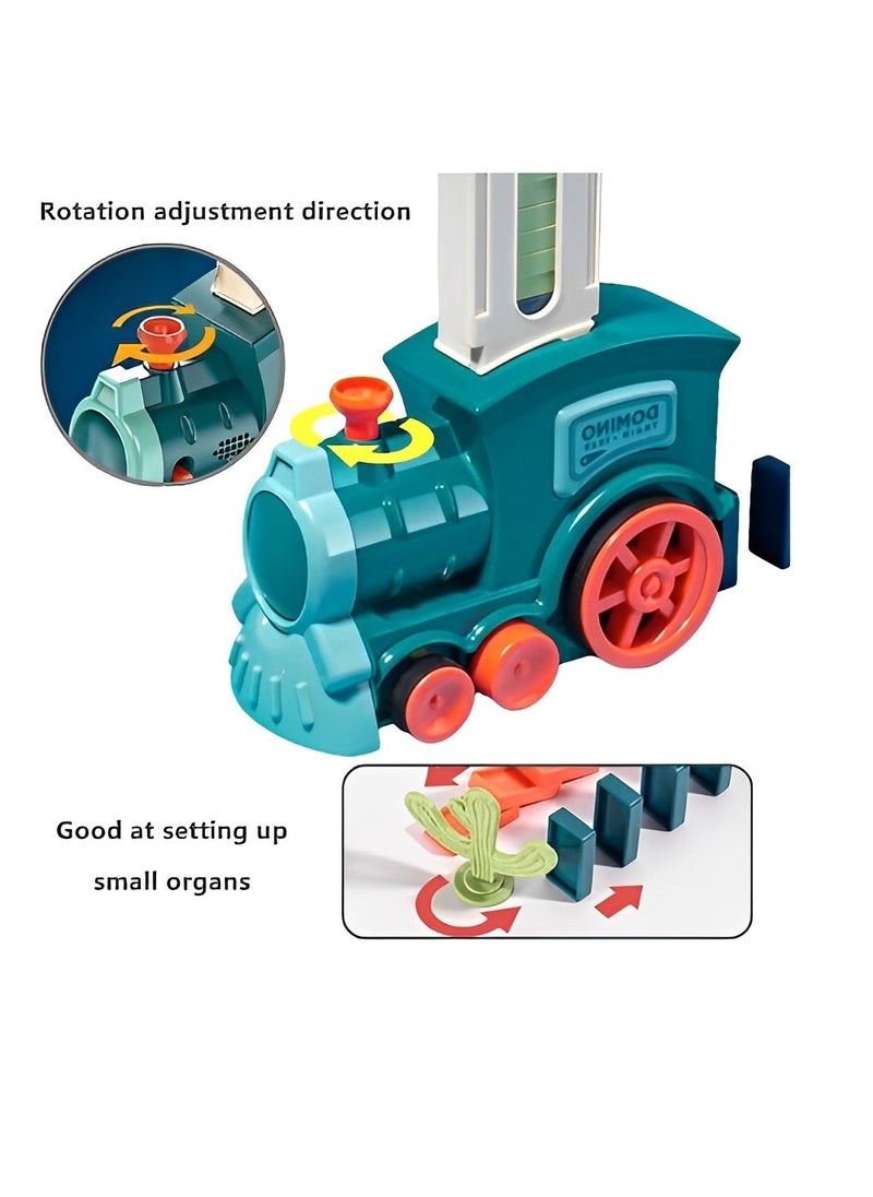 Kids Electric Domino Train Car With Sound & Light Automatic Laying Dominoes Brick toy  - Image 3