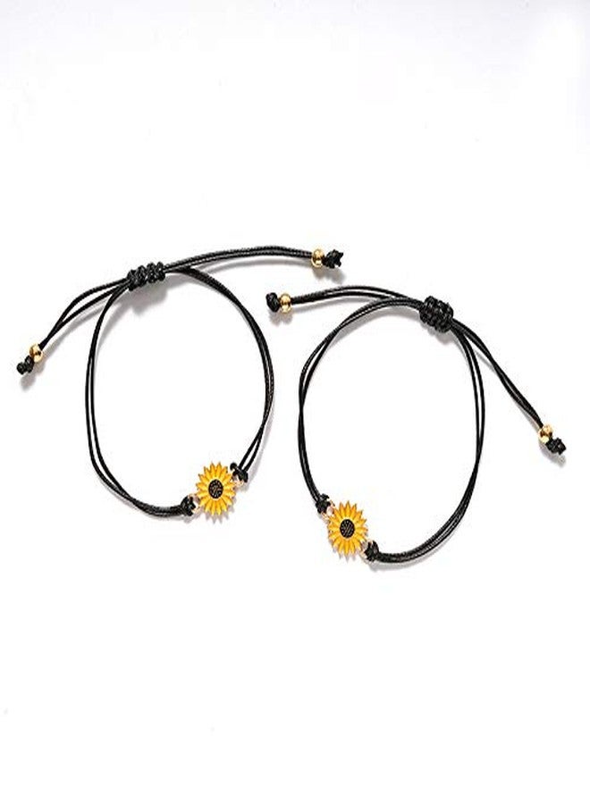 CSIYANJRY99 Back to School Mommy and Me Matching Bracelet Set - First Day of Kindergarten Pinky Promise Sunflower Bracelets - Image 3