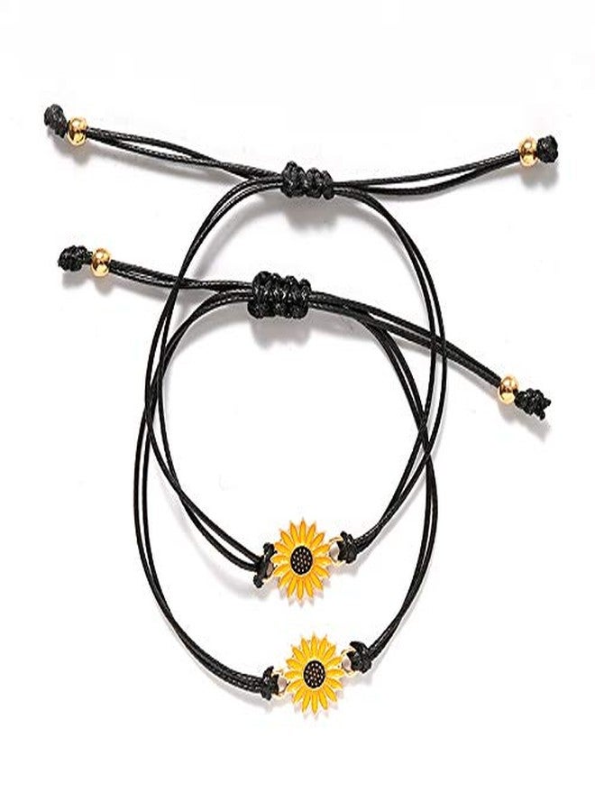 CSIYANJRY99 Back to School Mommy and Me Matching Bracelet Set - First Day of Kindergarten Pinky Promise Sunflower Bracelets - Image 4