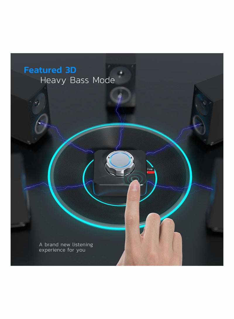 SOLARAE Bluetooth Audio Receiver, Stereo Wireless Audio Adapter, Bluetooth Adapter for Stereo Receiver, 3.5mm RCA TF Card Playback 3D Bass Mode for Home Music Streaming Stereo System - Image 4