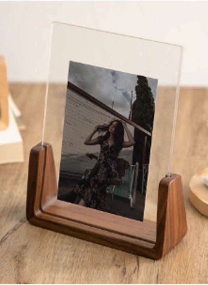 INSENSE 6" Solid Wood And Acrylic Picture Frame  - Image 2