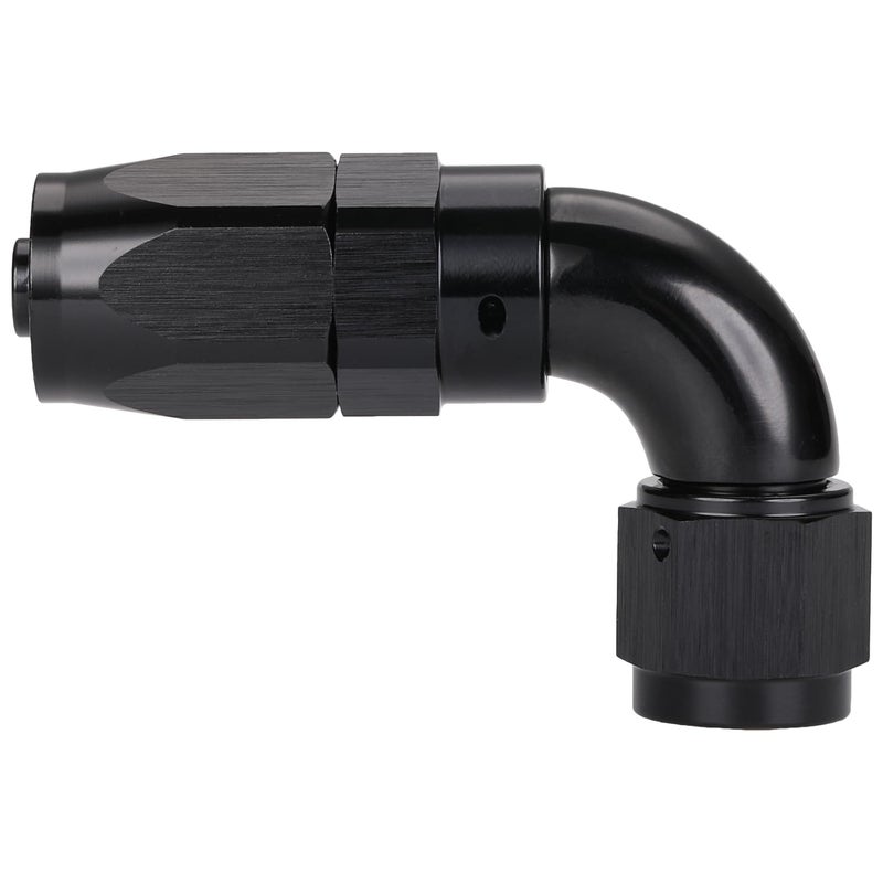 Podavelle 6AN 90 Degree Elbow Swivel Hose End Full Flow Fitting Adapter Aluminum Black - Image 2
