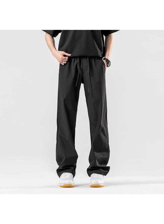 Swamp Area Men's Summer Soft Shell Quick-drying Straight-leg Casual Mountaineering Pants Ks001 Black L - Image 2