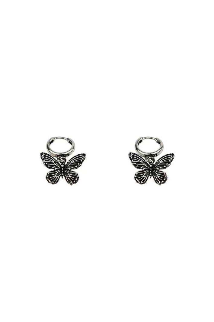 Goolsky Handcrafted Silver Butterfly Hoop Earrings for Women – S925 Sterling Silver Posts, Vintage-Inspired Elegant Design, Spring & Summer New Arrival  - Image 4
