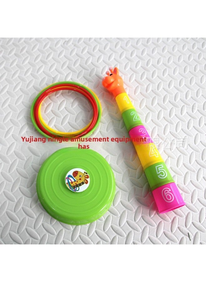 Kindergarten Giraffe Stacking Loop Children's Feeling Toy Parent-Child Throwing Loop Baby Happy Loop-Color:Giraffe Ring  - Image 3