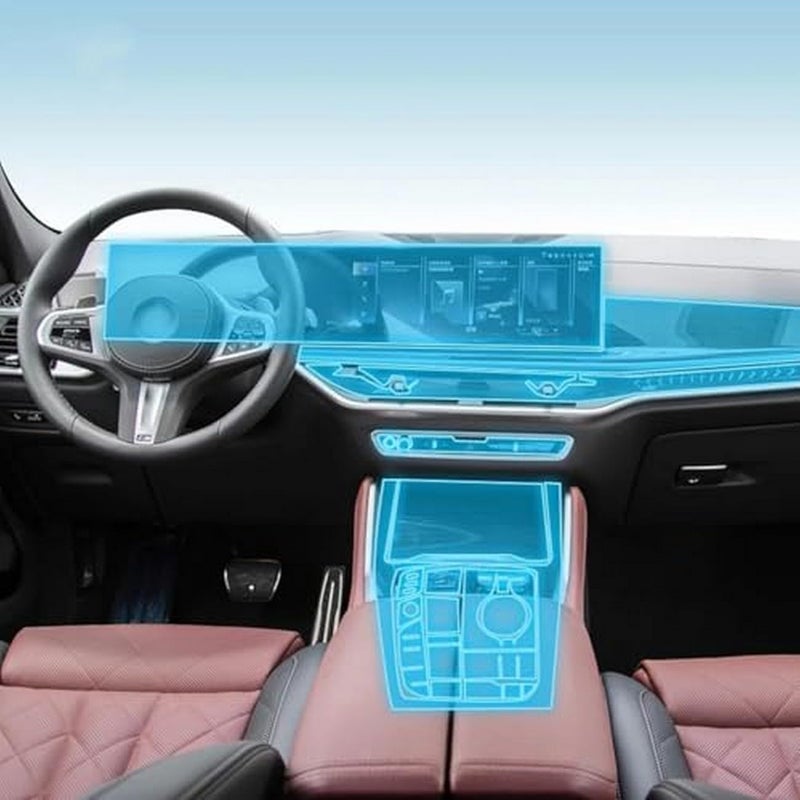 فيلم واقي شفاف لواجهة الكونسول الأمامي لسيارات BMW X5 X6 G65 G66 لعام 2024، مقاوم للخدوش - Image 1