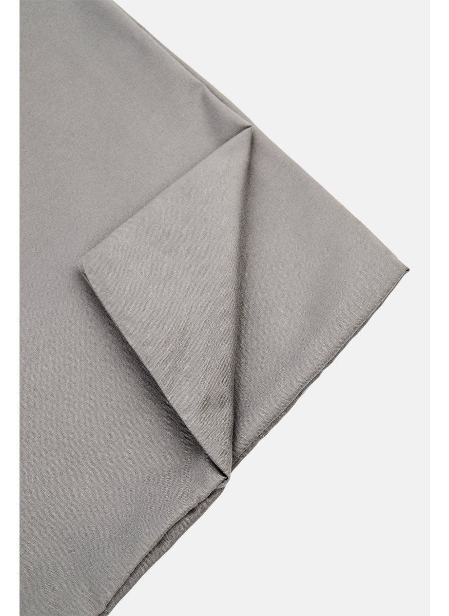Cotton home 3 Pieces Plain Fitted Sheet With Pillow Case, Dark Grey  - Image 3
