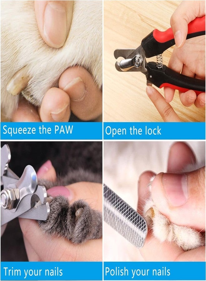 PETZLUV 5-in-1 Pet Grooming Kit – Dog & Cat Bathing Brush, Deshedding Glove, Nail Clipper with File & Rubber Scrubber – Professional Pet Care Set for Dogs & Cats - Pack of 5 - Image 5