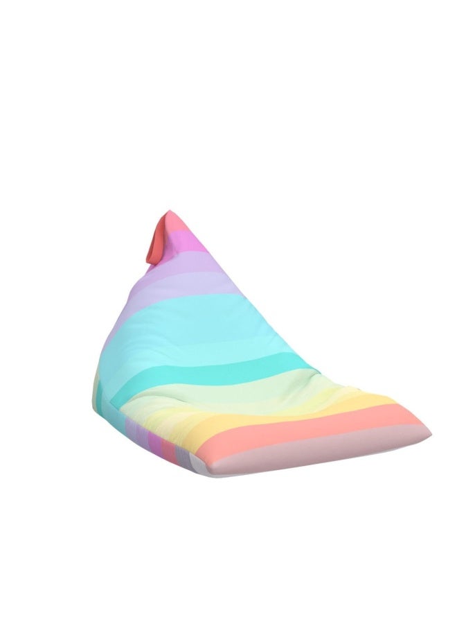 Nobildonna Nobildonna Stuffed Animal Storage Bean Bag Chair Cover for Kids Teens No Filler 250L Washable Large Beanbag Cover for Kids Room Organizing Plush Toys or Home Living Room TextileRainbow  - Image 4