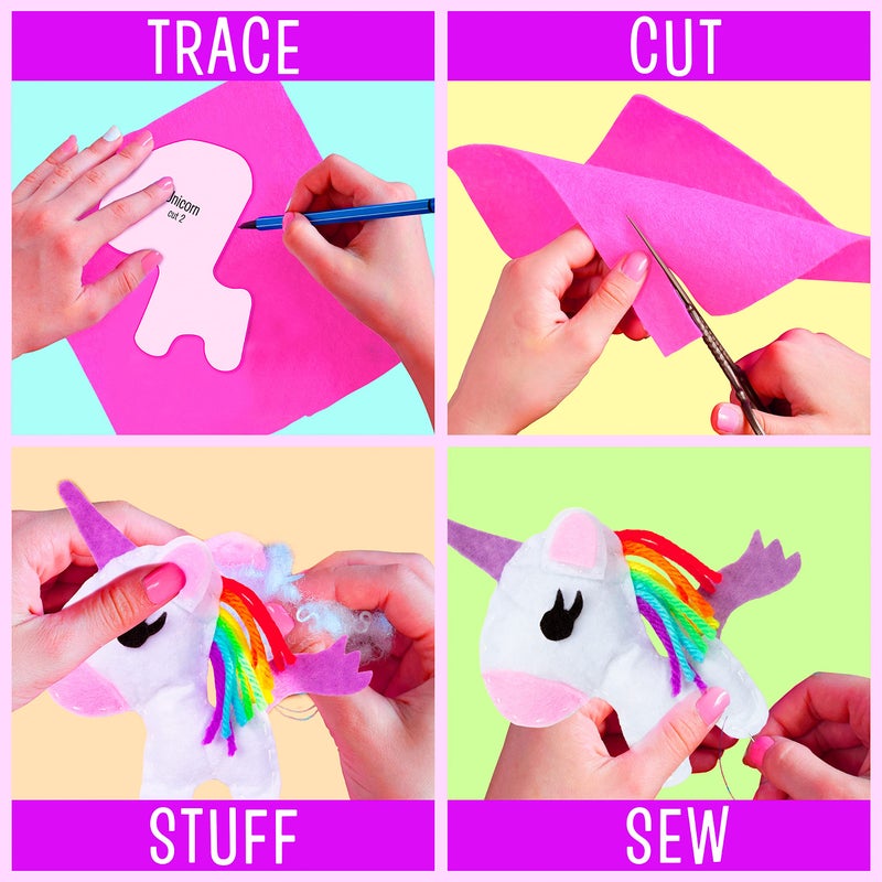 Creative Kids طقم خياطة مصنوعة من الفelt للأطفال - حرف 15+ شخصية - طقم DIY ممتع للأطفال 8+ - مجموعة حرف خياطة إبداعية - Image 5