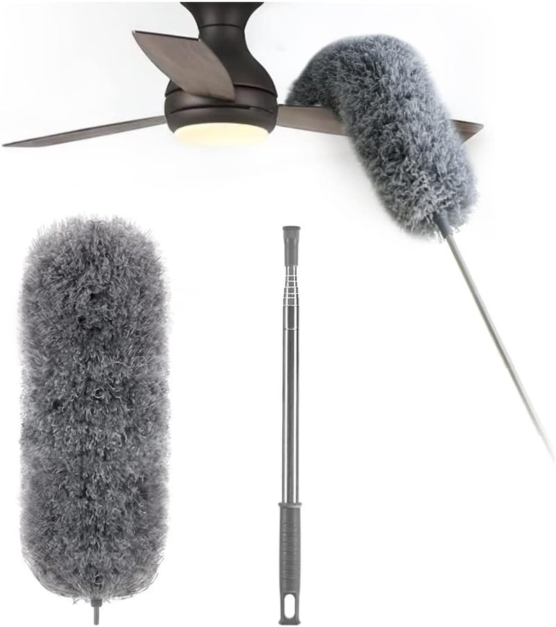 YVYV Microfiber Feather Duster - an 100 inch Extendable and Bendable Long Handle Dusters for Dust and Cobweb Cleaning All-Round Home Cleaning - Image 1