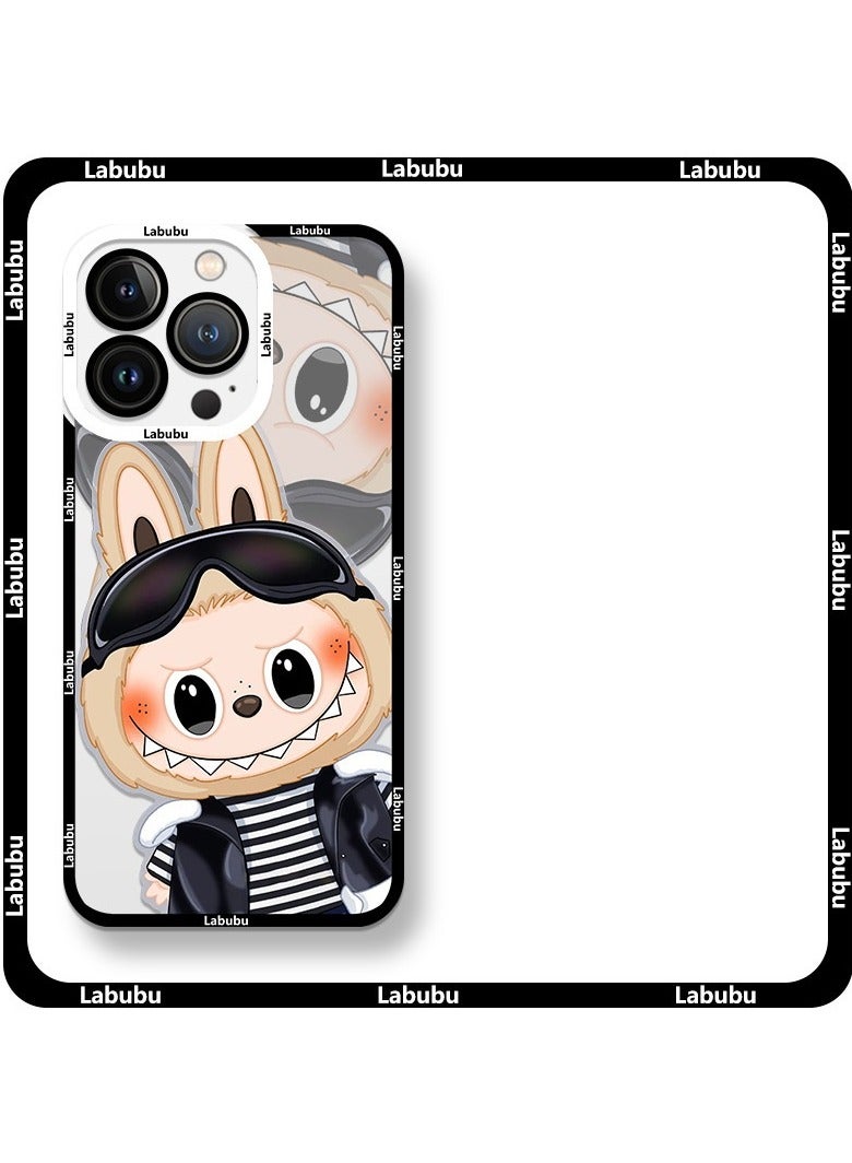 LABUBU Cute labubu Compatible with iPhone Liquid Silicone Case, Full Body Protective Cover, Shockproof, Slim Phone Case for iphone 14Pro Max