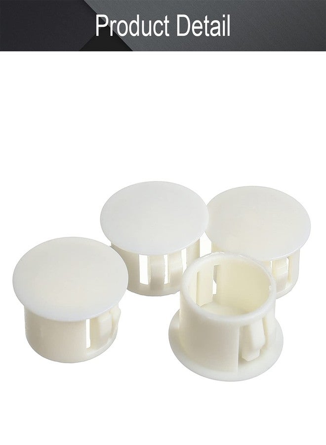 Fielect 10pcs Hole Plugs White 3/4 Inch (19mm) Plastic Hole Cover, Flush Type Round Snap Panel Locking Hole Plugs Cover, Pipe Post End Cap for Cabinet Furniture Protectors - Image 5