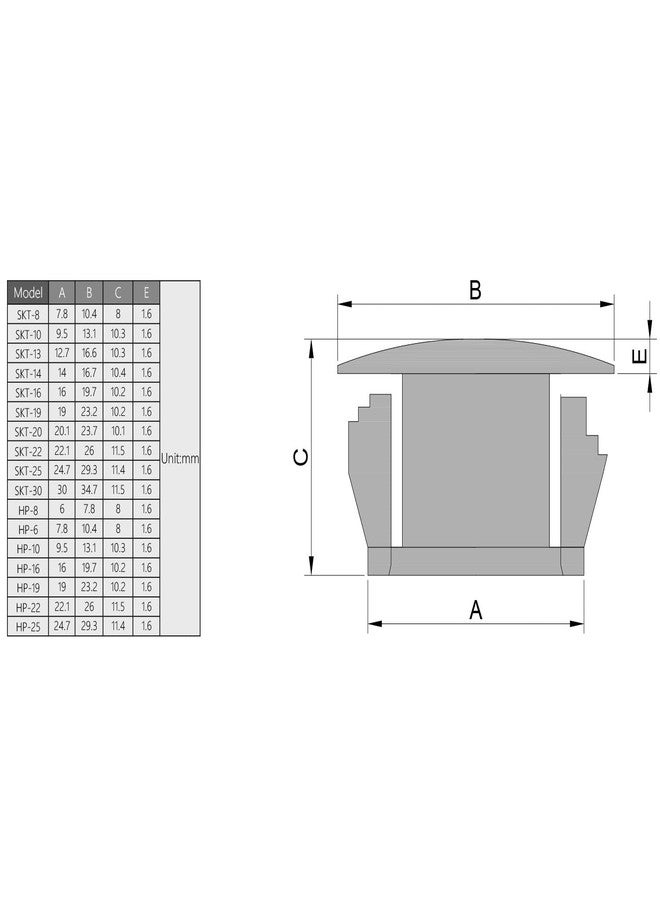 Fielect 10pcs Hole Plugs White 3/4 Inch (19mm) Plastic Hole Cover, Flush Type Round Snap Panel Locking Hole Plugs Cover, Pipe Post End Cap for Cabinet Furniture Protectors - Image 3