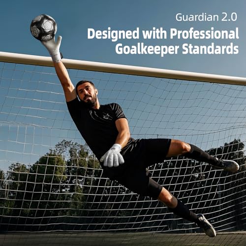 WVVOU Soccer Goalie Gloves for Adults and Youth, High Performance Goalkeeper Gloves with 5 Detachable Finger Saves, Soccer Gloves with 4mm Sticky Latex Palm - Image 2