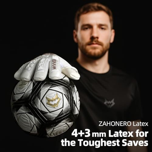 WVVOU Soccer Goalie Gloves for Adults and Youth, High Performance Goalkeeper Gloves with 5 Detachable Finger Saves, Soccer Gloves with 4mm Sticky Latex Palm - Image 3