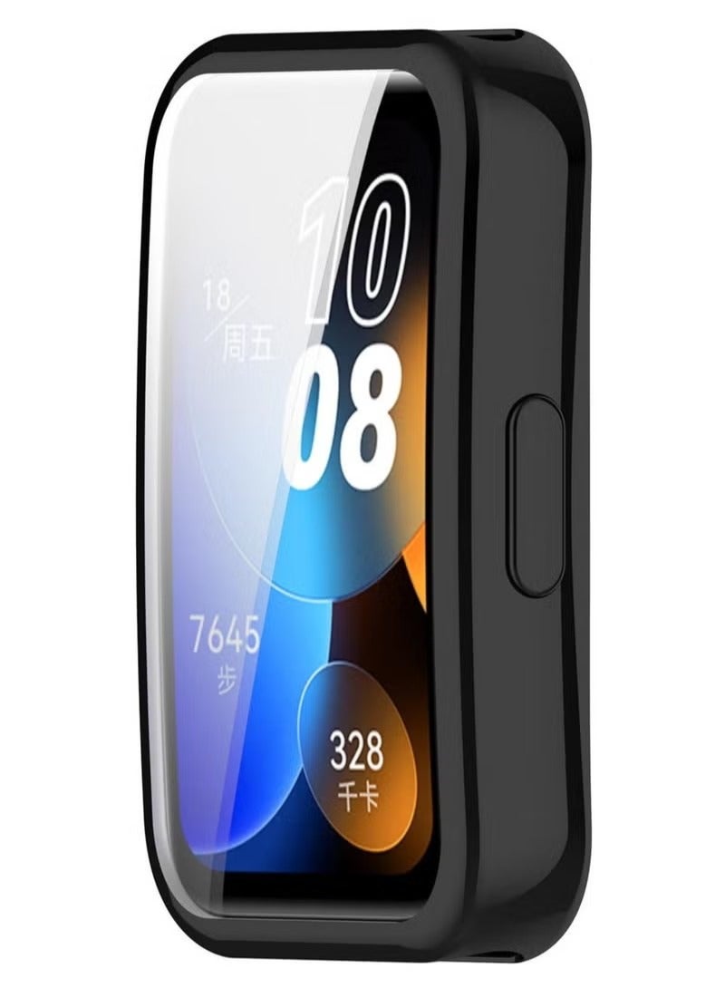 2 Pcs For Huawei Band 8 TPU Protective Case Clear/Black  - Image 3
