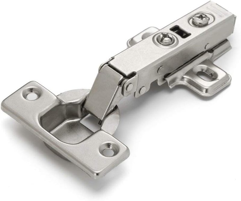 Luokim 40 Pack 20 Pairs Full Overlay Soft Close Cabinet Hinges European Kitchen Heavy-Duty Frameless Adjustable 35mm Cup Hidden Cabinet Hinges Two-Hole Square Mounting Plate Nickel Plated Finish - Image 2