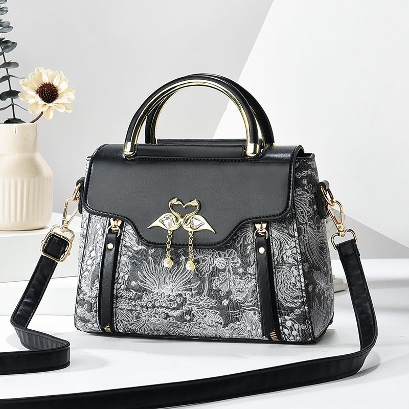 Texted New Style Women'S Bag Light Luxury Fashion Printed Women'S Handbag Internet Celebrity Western Style Wife Shoulder Crossbody Bag - Image 5