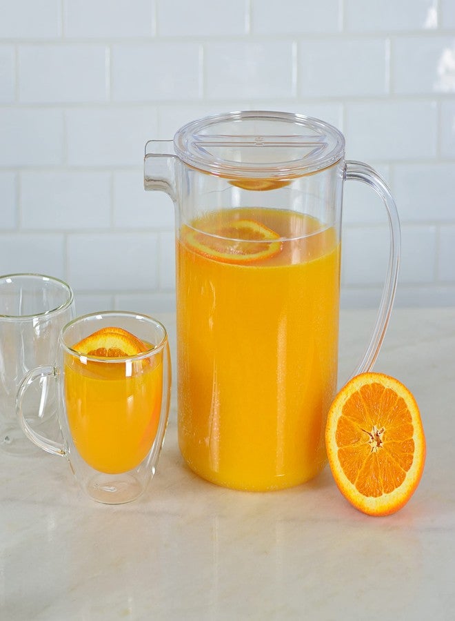 Youngever 2 Quarts Plastic Pitcher With Lid, Clear Wide Plastic Pitcher Great for Iced Tea, Sangria, Lemonade, and More - Image 3