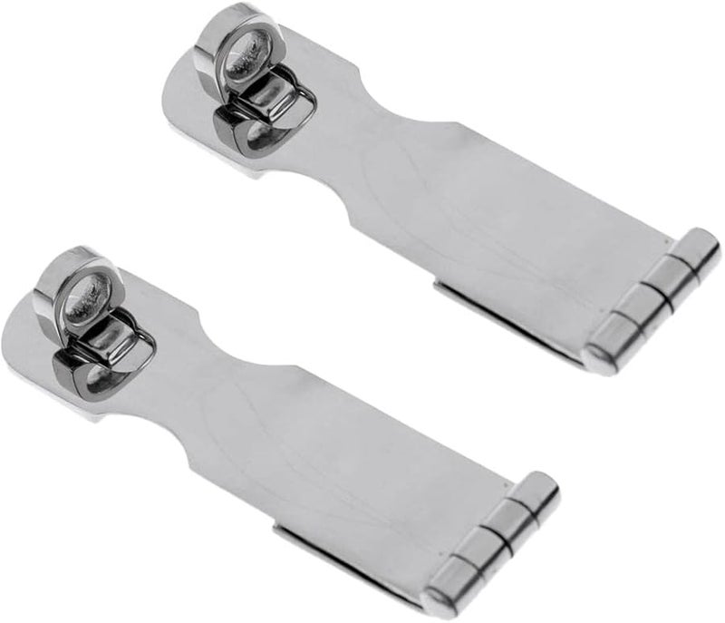 Heavy Duty Stainless Steel Swivel Locking Hasp and Staple Latch for Door Boat Caravan RV 92mm - Image 1